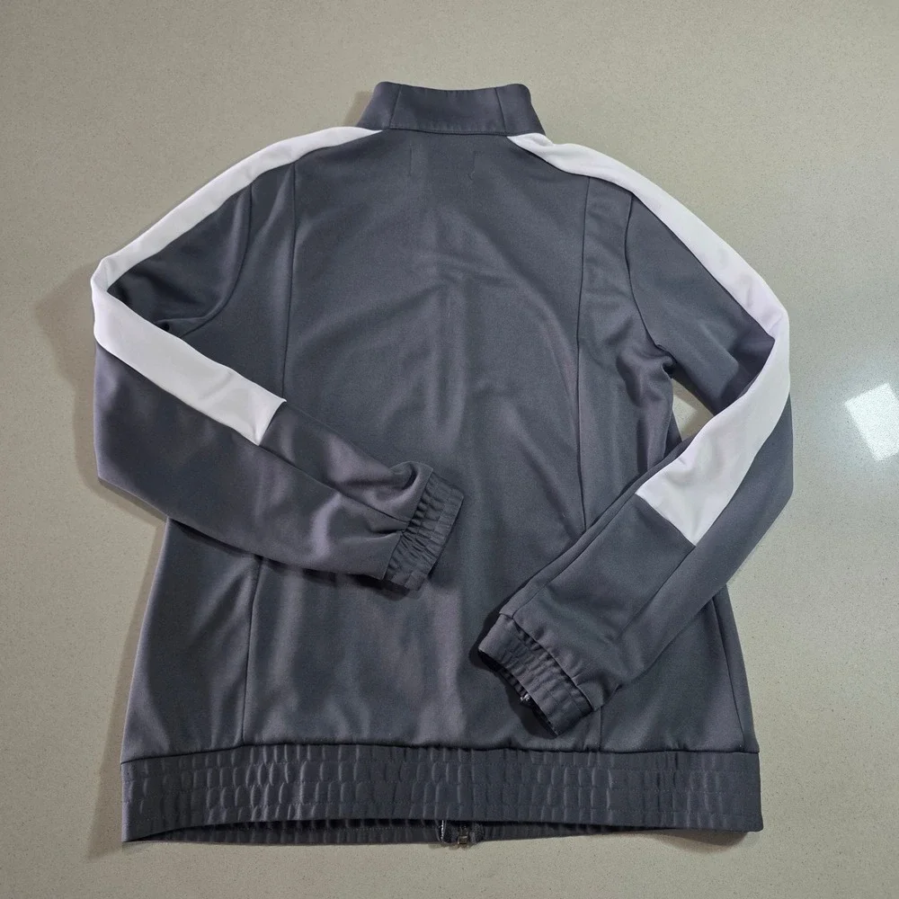 Jordan Mens Full Zip Track Jacket Gray White Jumpman Athletic Warm Up